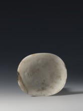 Convex plaque, Chinese, Taoism, Immortals iconography, Qing dynasty 1644–1911, white bluish jade,