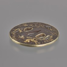 Crossguard tsuba, Sôten,  school author, Kitagawa, Sôten, / personal slogans /, Japanese art,