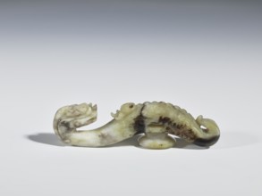Belt clasp, Chinese, dragons iconography, Qing 1644–1911, clothing, belts, men's clothing,