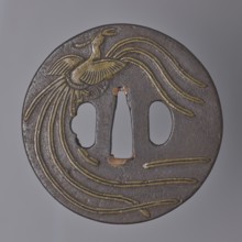 Crossguard tsuba, Japanese, Edo period 17th–18th century. Round tsuba maru gata with a slightly
