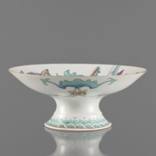 Platter, Paderewski, Ignacy Jan 1860–1941. Chinese art; Qing dynasty Tongzhi, 1862–1874. Porcelain