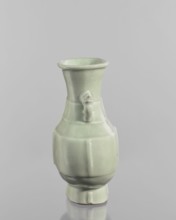 Vase, celadon glazed ceramic, Chinese, Qing dynasty, Qianlong period/style 1736–1795. Decoration