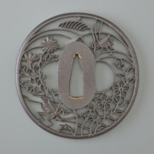 Crossguard tsuba, Akasaka role classification of creator, school author; Japanese; Edo period