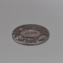 Crossguard tsuba, Akasaka role classification of creator, school author. Japanese, Edo period