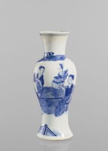 Vase, figurative scenes, ceramics, Chinese art, Chinese culture, blue and white porcelain, terraces