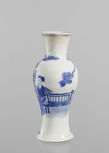Vase, figurative scenes; ceramics; Chinese art; Chinese culture; blue-and-white porcelain; terraces
