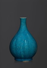 Vase in the shape of an onion-shaped bottle, Onion-shaped bottle-vase with a narrow, short neck.