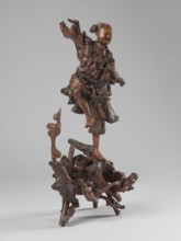 Dancing with a bird, unknown sculptor, figurative motifs of birds and cranes, dance iconography;
