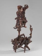 Dancing with a bird, unknown sculptor, 19th century, China; sculpture, height 77 cm; subject: dance