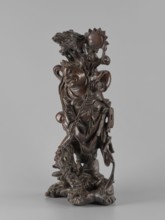 Mythical figure, unknown sculptor, Chinese and Japanese art and culture influences, pines,