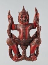 Demon with snakes - wall sculpture, unknown sculptor, gift; snakes; art of Southeast Asia;
