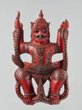 Demon with snakes - wall sculpture, unknown sculptor, snakes, Southeast Asia, Southeast Asian art,