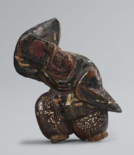 Netsuke in the shape of a sanbasô dancer; sculptor, Japanese, Edo period 18th century; ivory or