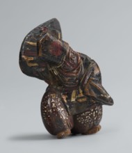 Netsuke in the shape of a sanbasô dancer, Japanese, Edo period 18th century, figurine netsuke