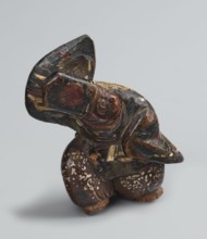 Netsuke in the shape of a sanbasô dancer, Japanese, Edo period 18th century, netsuke figurine