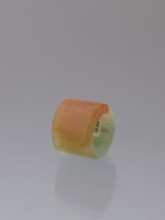 Ring, Chinese, Qing 1644–1911, green-brown jade, 18th–19th century, China; jewelry; height 1.5 cm,