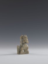Seated lion, Chinese, lion fo iconography, Qing dynasty 1644–1911; soapstone elephantine carved and