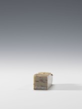 Seal stamp, Chinese, Qing dynasty 1644–1911, cranes iconography. Seal stamp, blind, square