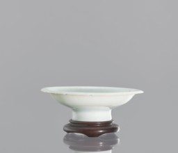 Alcohol bowl with base, Chinese, ceramics, porcelain vodka bowl. Plate with widely flared walls and