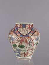 Vase tsubo, Japanese, ca. 1720–1740, Arita, Japan. Colored porcelain Imari, decorated with