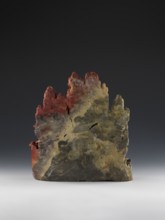Mountain Landscape with Architecture on a Base - Bas-Relief, Chinese, Qing 1644–1911, mid-19th