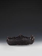 Mountain landscape with architecture on a base; bas-relief., craftsman. Medium: sculpture. Chinese,