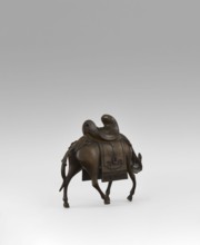 Mule with saddle - incense burner, Qing style, Chinese art, Chinese culture, mules, animals, saddle