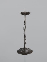 Candlestick shokudai, maker: Takimoto, Iwami; craftsman. Japanese art; Japanese culture. Decorated