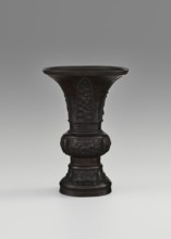 Gu-type vessel gu cup, Chinese, Qing dynasty 1644–1911, 18th century, ritual/ceremonial vessel,