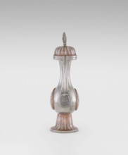 Wine jug, Chinese, plastic decorations, lotus and lotuses, longevity shou, dragons, Qing 1644–1911,