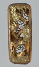 Gate of Emperor Yu Dragon Gate - decorative panel, Chinese, fish, dragons, waves, fantasy animals