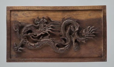 Dragon panel; creator, Chinese; Chinese art; dragons iconography; Qing dynasty 1644–1911; fantasy