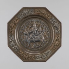 Plate, gift; Indian art; Indian culture; Hinduism, Shaivism; Shiva; Nandini; Parvati mythology;