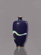 Vase, Meiji period 1868–1912, late 19th–early 20th century. Cloisonné enamel on silver. Vase on a