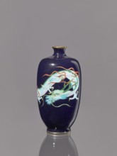 Vase, repousse?; dragons iconography; Japanese art; Japanese dragon motif; Meiji 1868–1912;