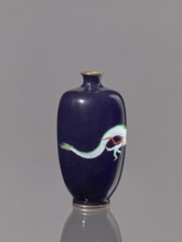 Vase, cloisonné enamel on silver; Meiji period 19th/20th century, 1868–1912, Japan. Vase on a low
