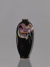 Vase, dragons iconography, Japanese dragon motif, Meiji 1868–1912, beasts fantasy, cloisonné