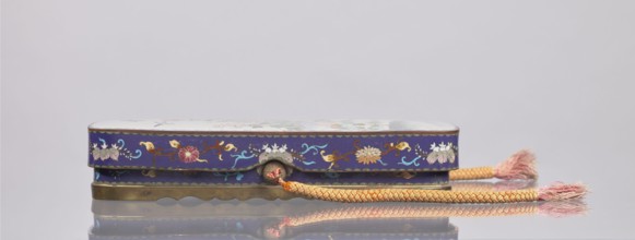 Letter box fubako with lid, Japanese, Meiji period late 19th century, 1868–1912. Cloisonné enamel
