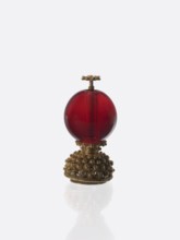 A button for a semi-official cap of a first-ranking official;, Chinese; Qing dynasty 1644–1911.