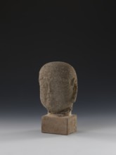Head of a monk Buddha?, unknown sculptor, buddha iconography, Chinese art, Chinese culture, Ming