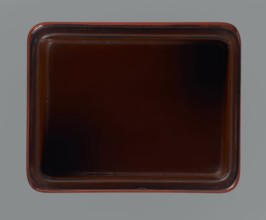 Box with a lid., Japanese art; Meiji period 1868–1912. Lacquer box with rounded corners and a