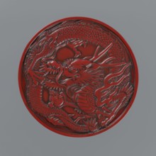 Box with a lid., Japanese; Meiji period 2nd half of the 19th century. Wooden core covered with