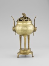 Censer with a cover, Censer with two long handles with mascarons. Decoration: two reserves — fruits