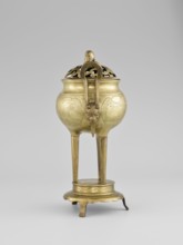 Censer with a cover, Censer with two long handles with mascarons. Decoration: two reserves—fruits
