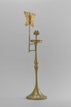 Candlestick, gift; decorated with butterflies and flowers; Korean; early 20th century; candlestick
