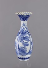Vase, ceramics; blue-and-white porcelain; Japanese, 19th/20th century; Japanese art; plant ornament