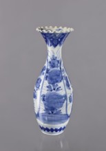 Vase, ceramics, blue and white porcelain, Japanese, 19th/20th century Japan, plant ornaments,