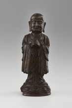 Monk, ; Chinese; Qing 1644–1911; 19th/20th century. Sculpture of a monk/arhat Luohan in Buddhist
