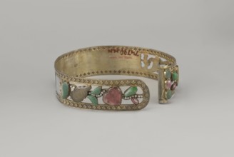 Headband, plant ornament, Chinese, Chinese art, Qing 1644–1911, head ornament, openwork inlaid with
