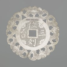 Pendant - amulet of good fortune; maker, Chinese; 19th century; materials/technique: decoration;